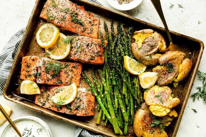 Baked Salmon with Asparagus | Local Monk