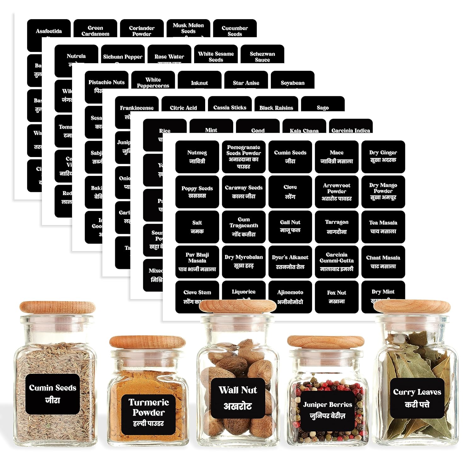 Spice Rack Stickers for Kitchen in Amazon | Local Monk