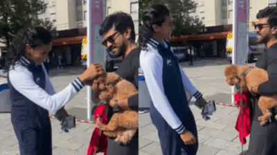 PV Sindhu pampering Ram Charan Dog | Local Monk