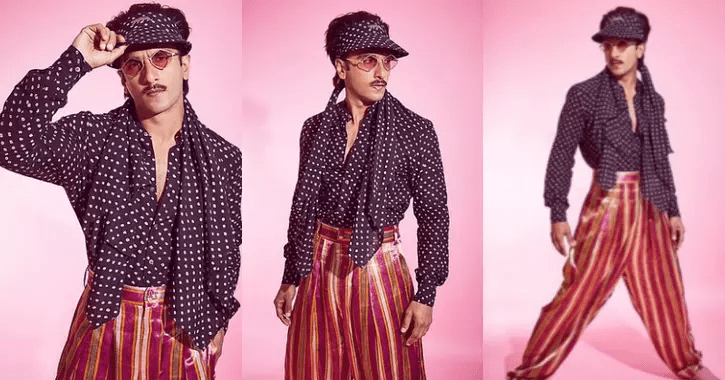 Ranveer Singh in Polka-dot shirt with baggy pants fashion | Local Monk