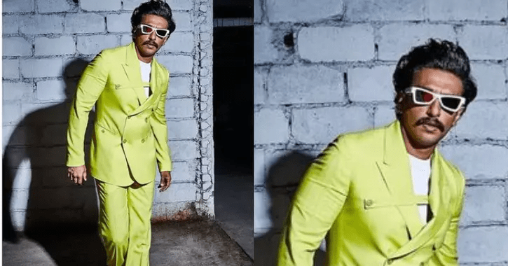 Ranveer Singh in Neon-green suit Fashion | Local Monk