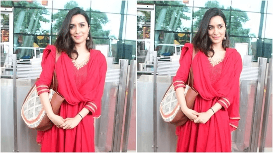 Shraddha Kapoor Stuns in Red Suit for Stree 2 promotions | Local Monk