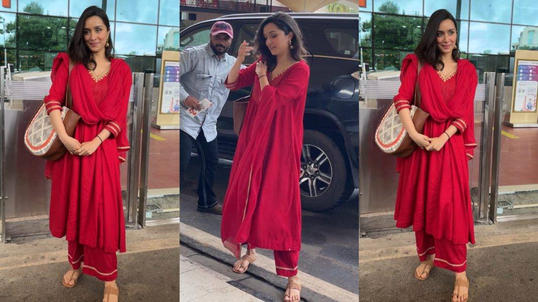 Shraddha Kapoor in red outfit for Stree 2 promotions | Local Monk