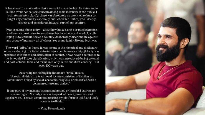 Vijay Deverakonda Clarifies Controversial Remarks